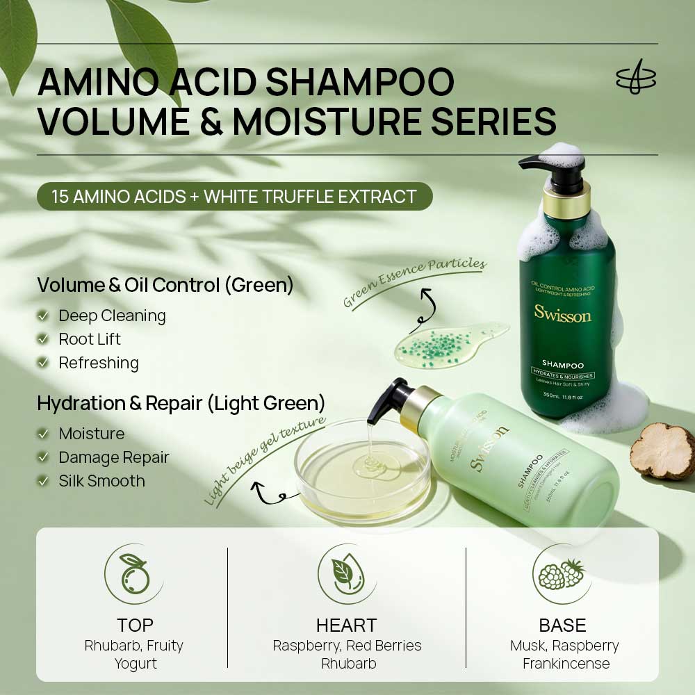 Luxury Vegan Herbal Hair Care Shampoo Set White Truffle Amino Acids Volume Moisturizing Oil Control Smoothing Shampoo