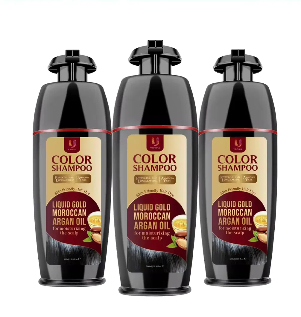 Dye Permanent Herbal Fast Black Hair Shampoo 4