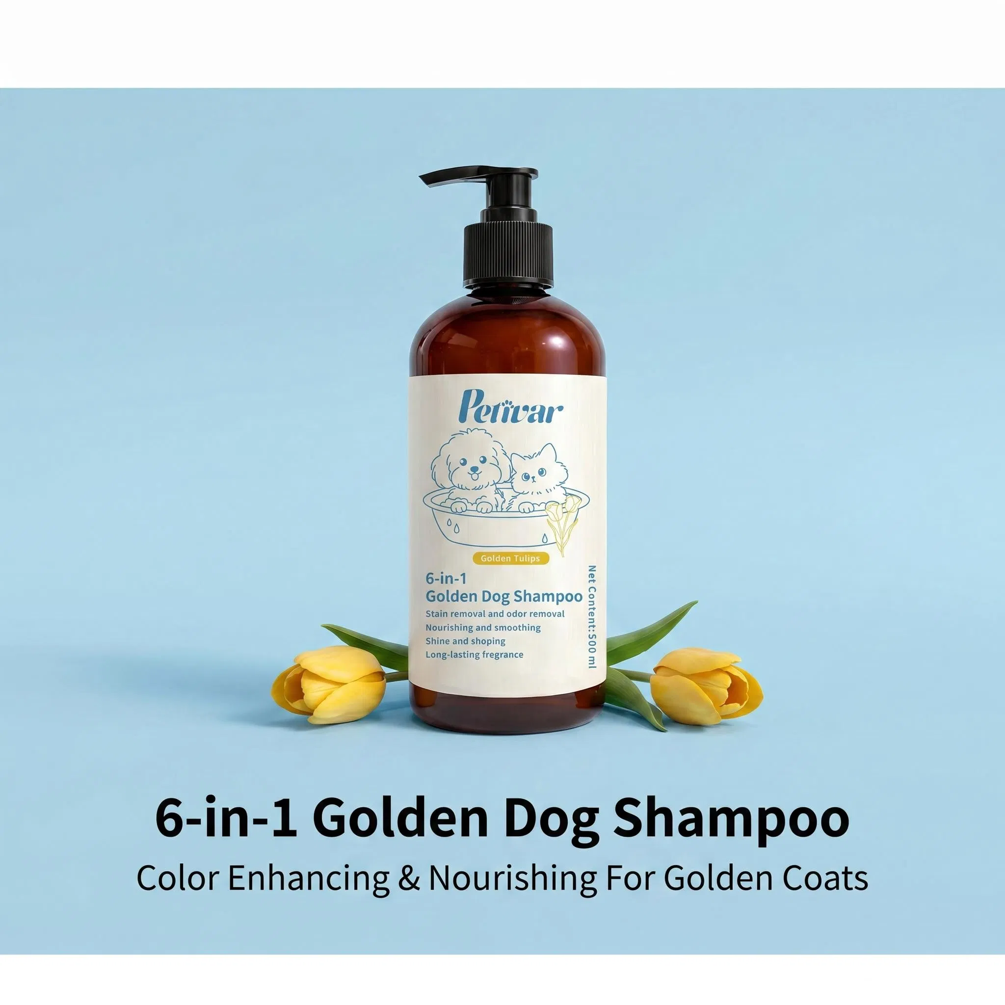 Professional Manufacturer OEM ODM Natural 6-in-1 Dog Shampoo, Sensitive Skin &amp; Gentle Coat Care Formula, Private Label Available