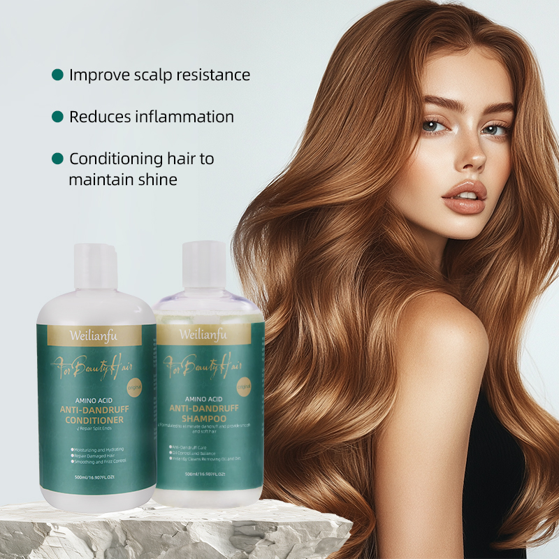 Professional Anti-Dandruff Shampoo and Conditioner with Amino Acids - Effective Hair Care for Dandruff Control and Oil Regulation