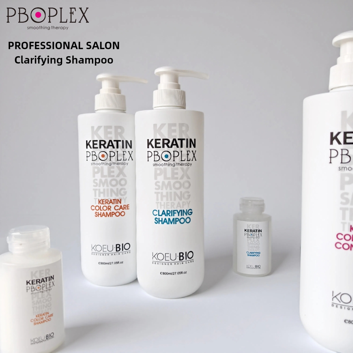 Small Order Wholesale Professional Deep Root Cleaning Keratin Clarifying Shampoo 800ml Bulk for Salon Hair Care
