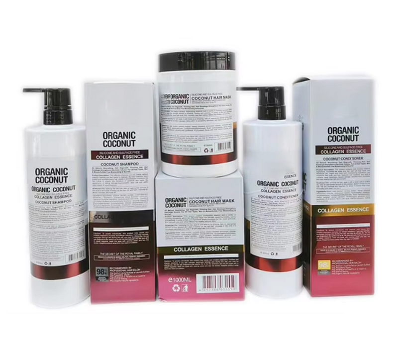 Custom Best Quality Keratin Argan Castor Oil Coconut Oil Color Treated Hair Shampoo Sulfate Paraben Free Shampoo Conditioner Set