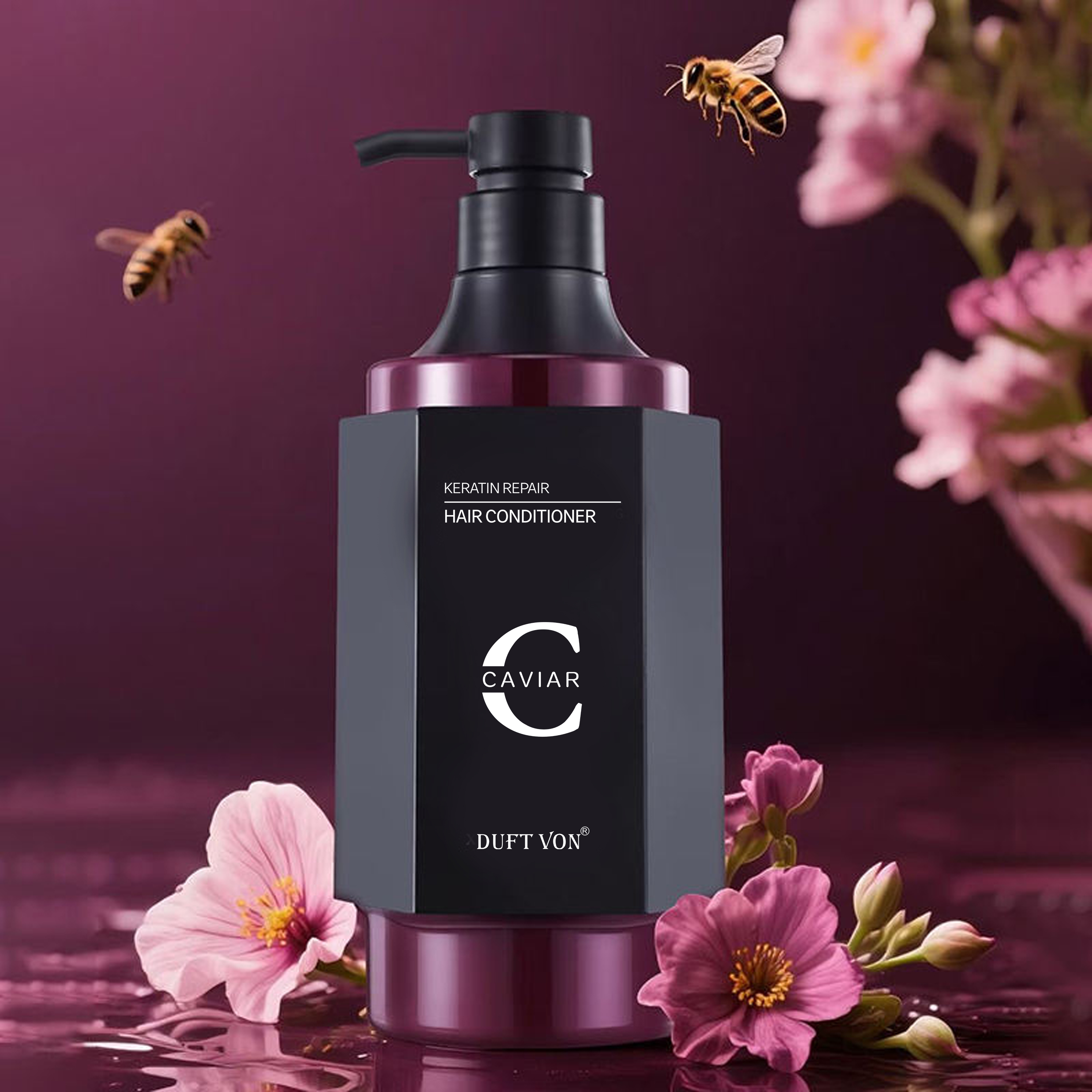 Caviar Honey Hair Care Set Shampoo Conditioner Mask Sulfate-Free Organic Protein Formula Luxury Custom Logo OEM