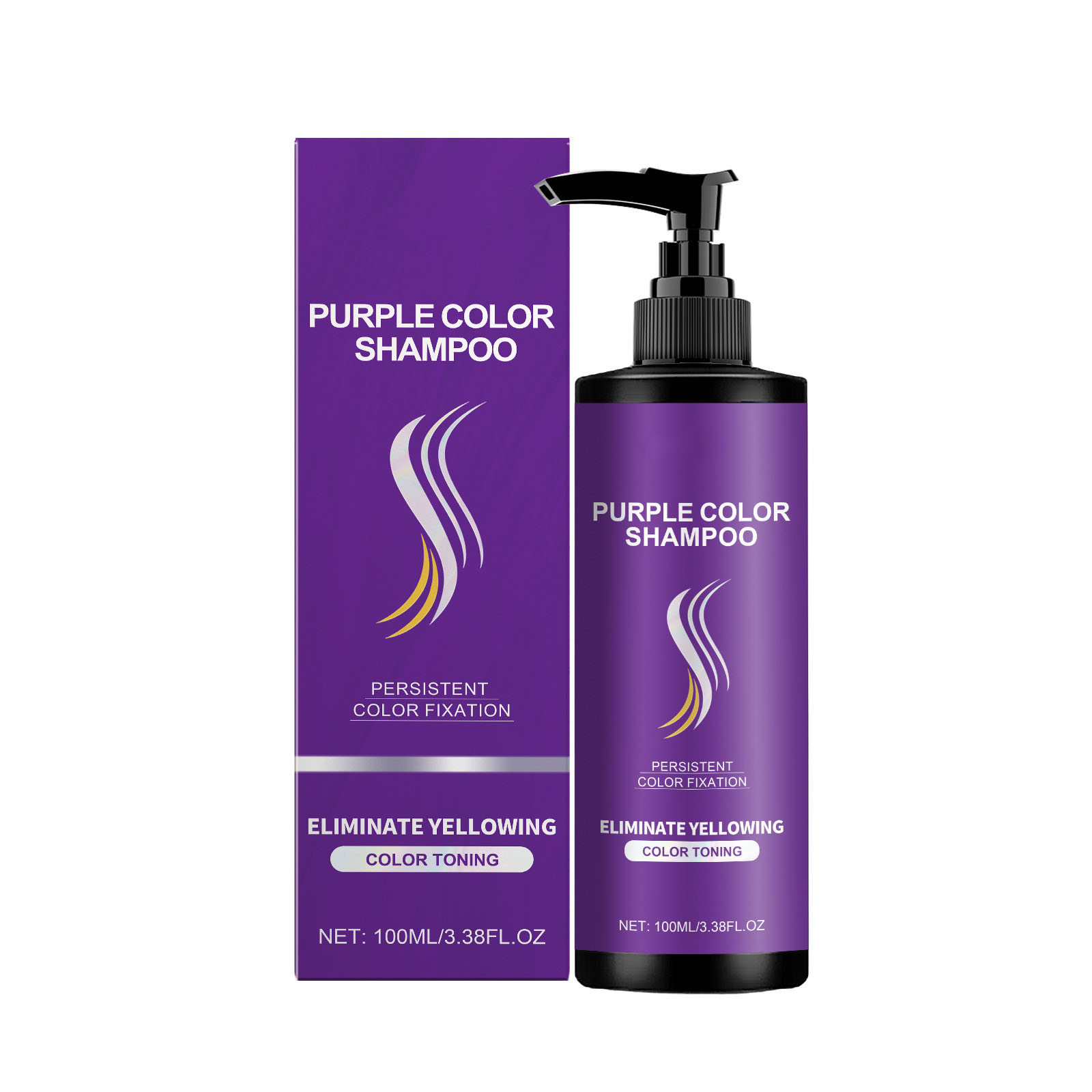 Purple Shampoo Anti Yellow Shampoo for Blonde Hair to Eliminate Brassy Yellow Tones Lighten Blonde Platinum Ash Silver Grays