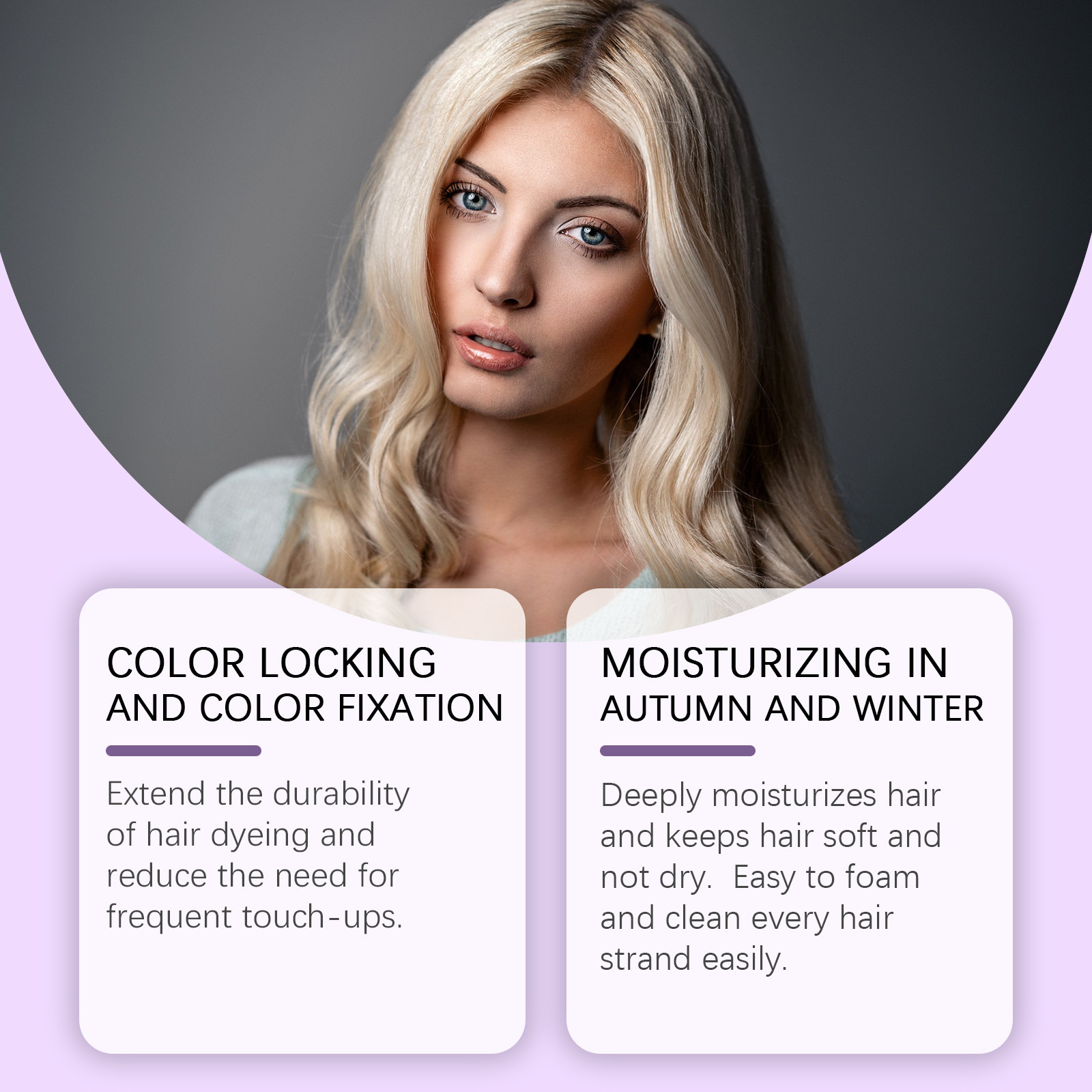 Purple Shampoo Anti Yellow Shampoo for Blonde Hair to Eliminate Brassy Yellow Tones Lighten Blonde Platinum Ash Silver Grays