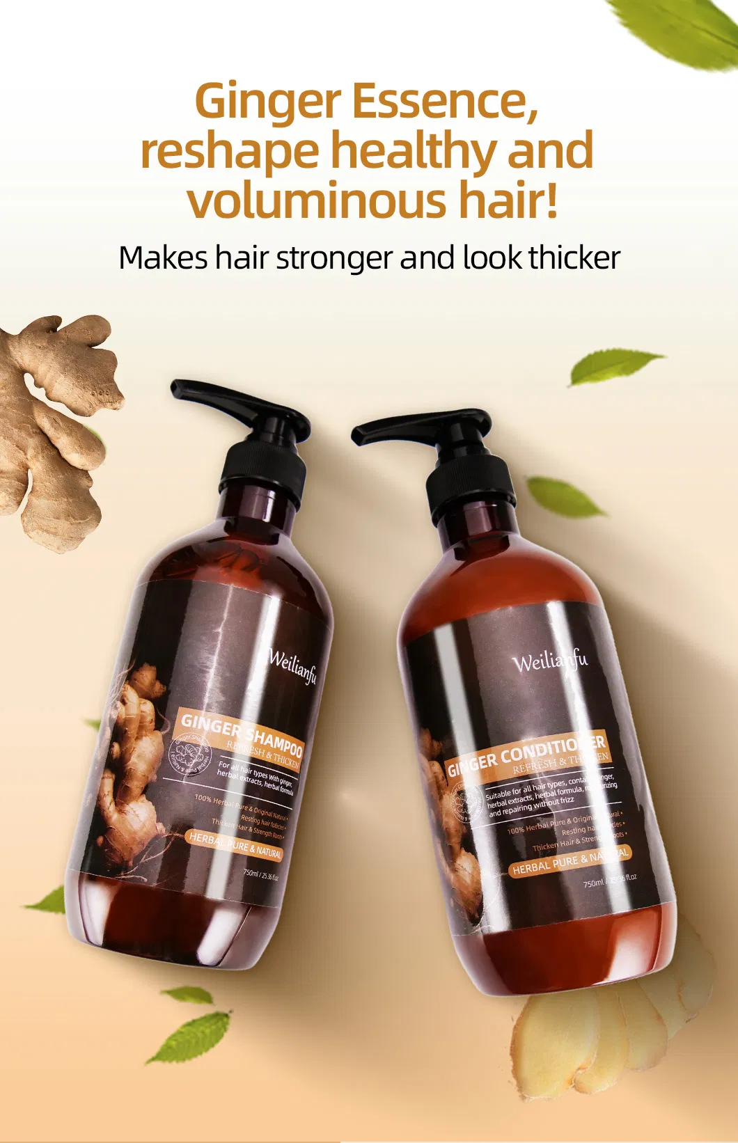Herbal Ginger Hair Care Set
