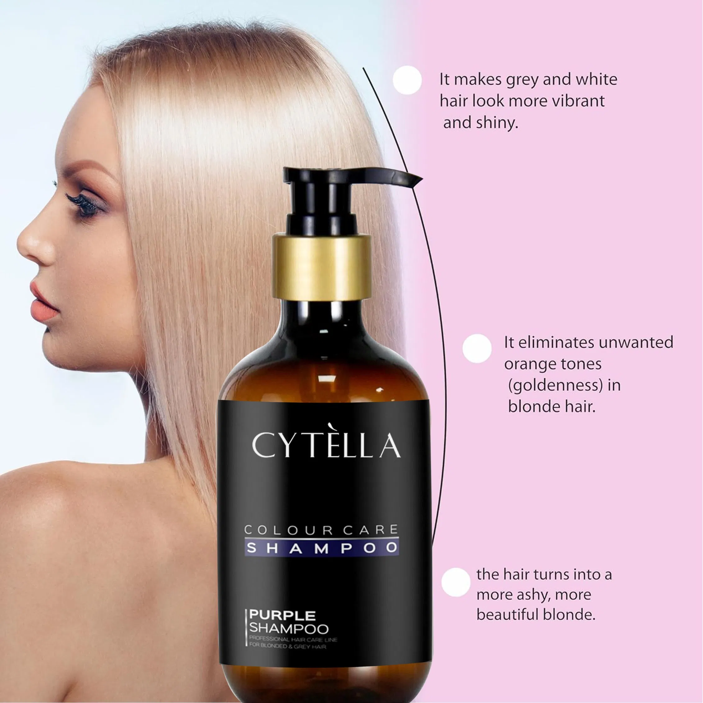 Purple Shampoo for Blonde Hair Anti Yellow Brassy Sulfate Free for Purple Hair Silver Shampoo