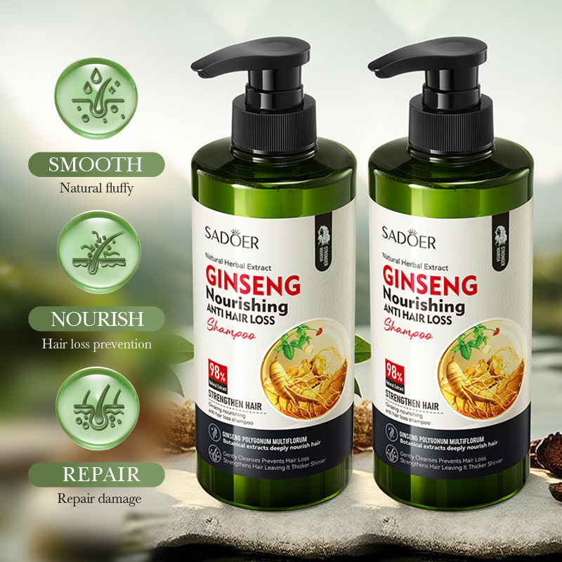 Best-selling Ginseng Polygonum Multiflorum Anti-Hair Loss Shampoo Gel Rich Extracts Nourishing Cleansing Oil-Control Refreshing