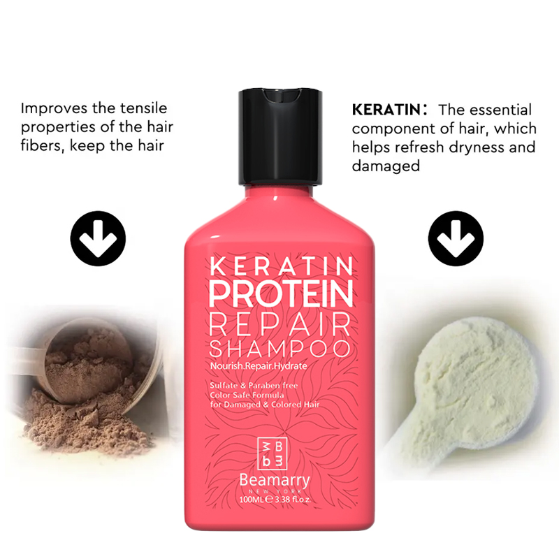 Travel Size 100ML Blonde Professional Keratin Protein Herbal Curl Hair Shampoo Repair for Men Women