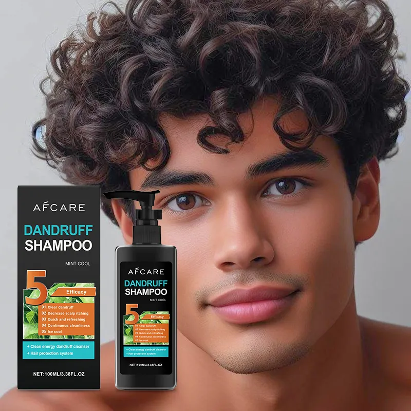 Men's Anti-Dandruff Shampoo Scalp Care & Hair Strength Gel Refreshing Mint