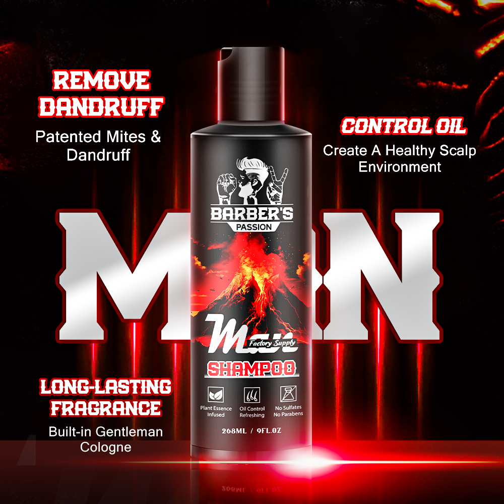 Custom Your Brand Natural Men Hair Shampoo Herbal 72h Oil Control Freshness Global Logistics Support