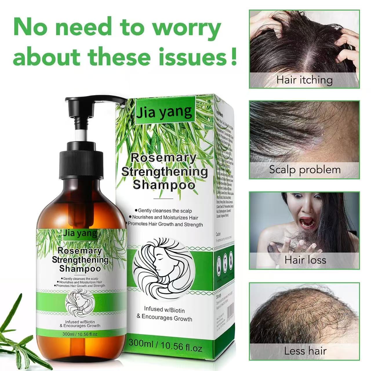 Hot Selling Vegan Organic Cream Moisturizing Nourishing Anti-Hair Loss Shampoo &amp; Conditioner Rosemary for Smooth Hair Growth