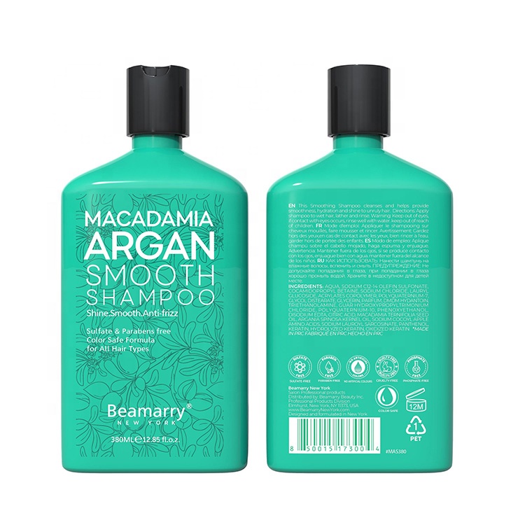 Beamarry 380ml Sulphate Free Shampoo Organic Argan Oil Coconut Oil Keratin Hair Shampoo