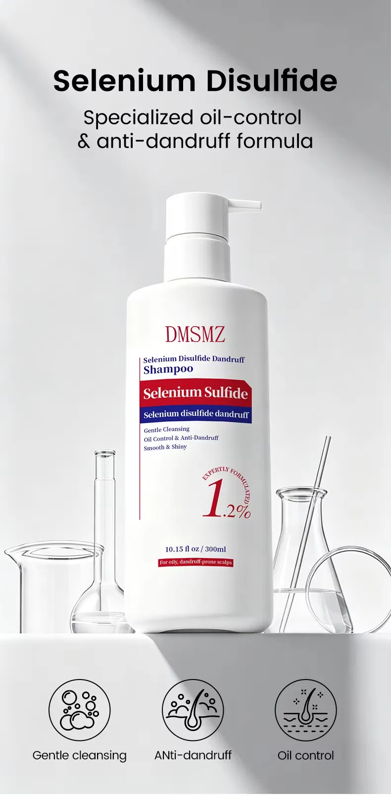 Deep Cleansing Scalp Nourishing Hair Roots Anti-Dandruff & Oil Control Selenium Sulfide Shampoo