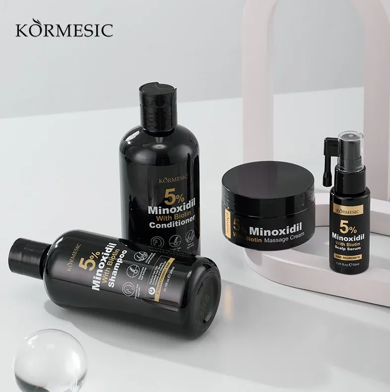 Online Wholesale and Retail 5% Minoxidil Repair Damaged Volumizing Hair Treatment Natural Hair Growth Hair Shampoo &amp; Conditioner Hair Serum Hair Mask Hair Set