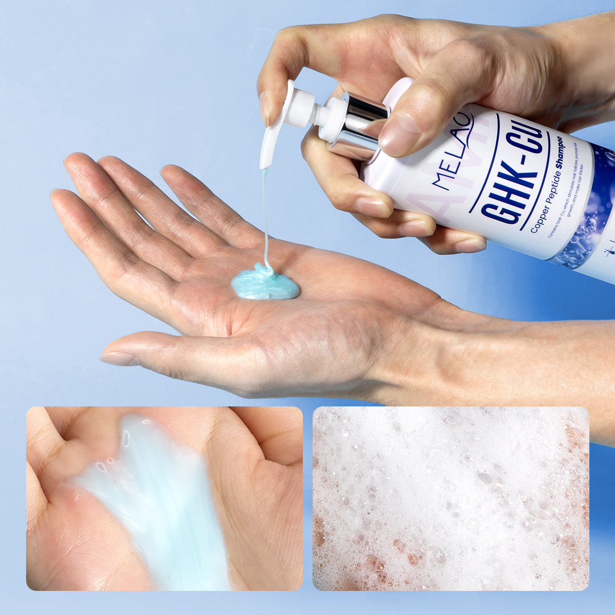 DHT Blocker Shampoo Private Label GHK-Cu Copper Peptide Biotin Keratin Curly Hair Anti-Hair Loss Hair Growth Moisturizing Halal