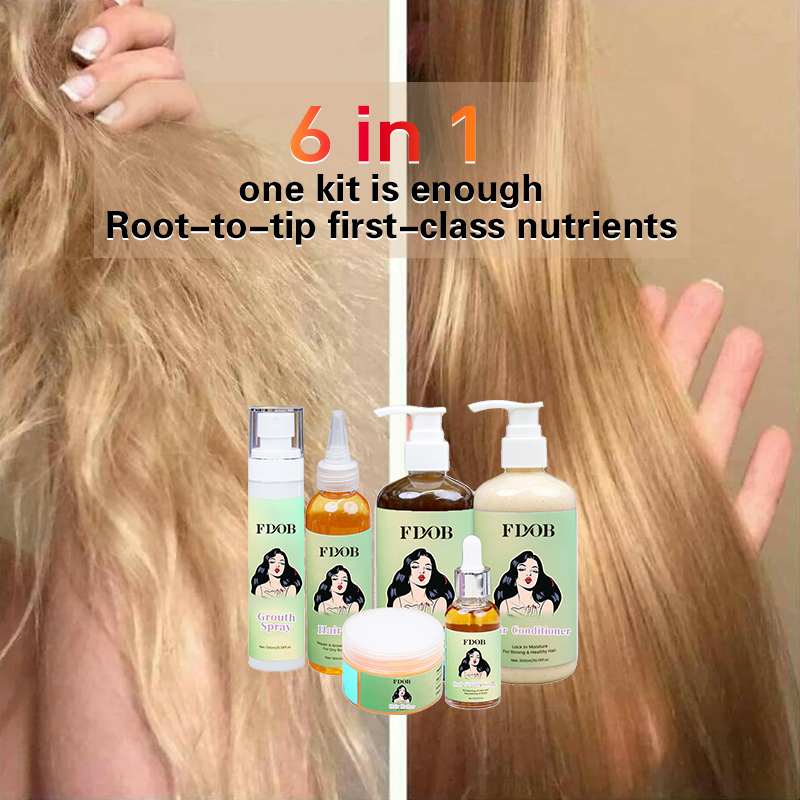 Natural Herbal Chebe Hair Care Set Anti-Dandruff Refreshing Shampoo Prevents Thinning Anti-Hair Loss Promotes Hair Growth for