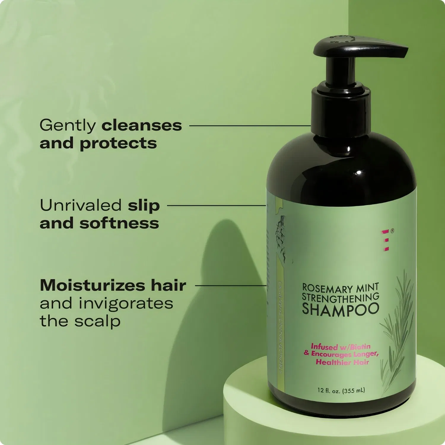 OEM Organics Rosemary Mint Hair Strengthening Biotin Shampoo, Private Label Shampoo