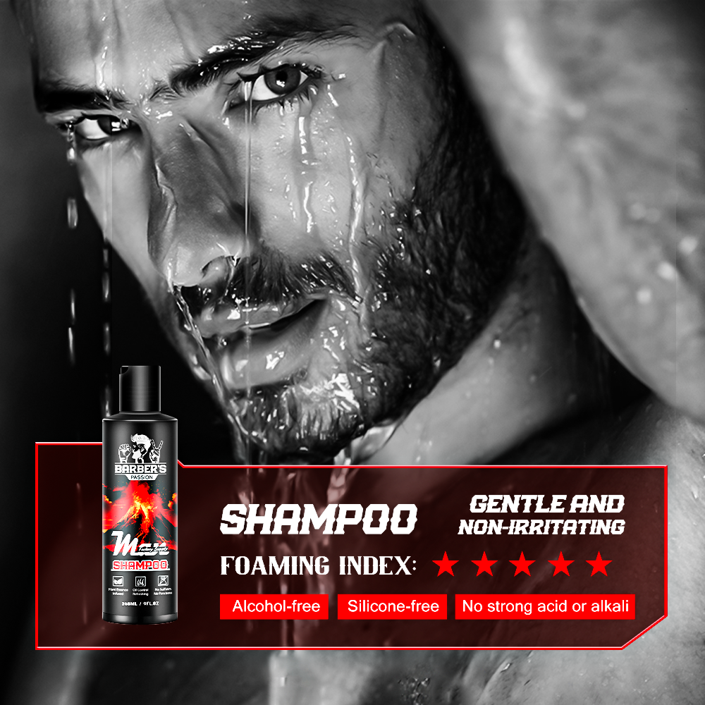 Custom Your Brand Natural Men Hair Shampoo Herbal 72h Oil Control Freshness Global Logistics Support