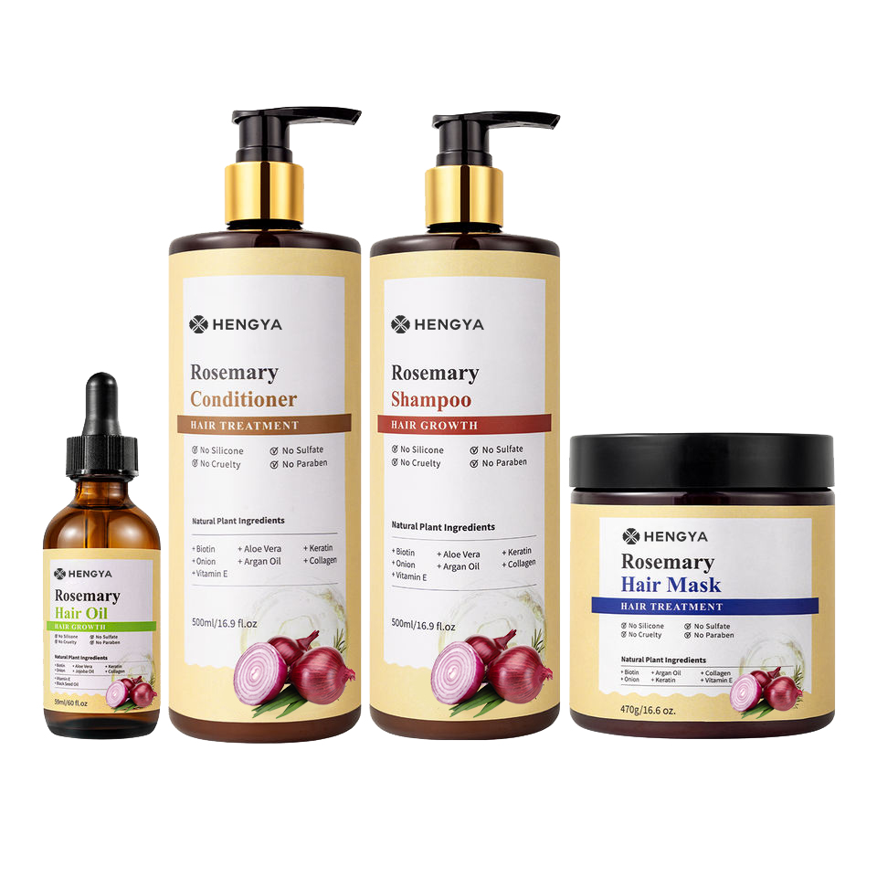 Private Label Natural Vegan Onion Rosemary and Biotin Shampoo and Conditioner Sulphate Free Onion Shampoo for Hair Growth