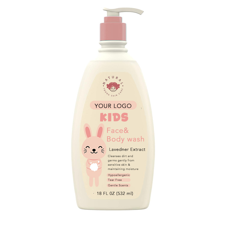 Custom Logo Baby Daily Moisturizing 2-in-1 Wash and Shampoo Gently Cleanses Baby's Sensitive Skin &amp; Scalp