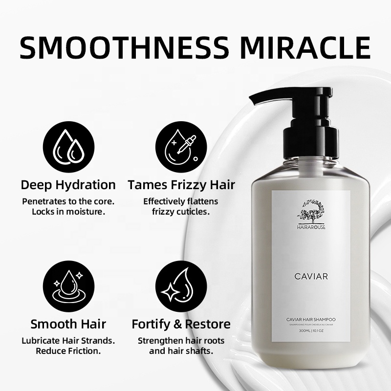 Custom Luxury High-End Shampoo and Hair Care Set for Ladies Caviar Hair Care Product Anti-Aging and Nourishing Scalp Shampoo