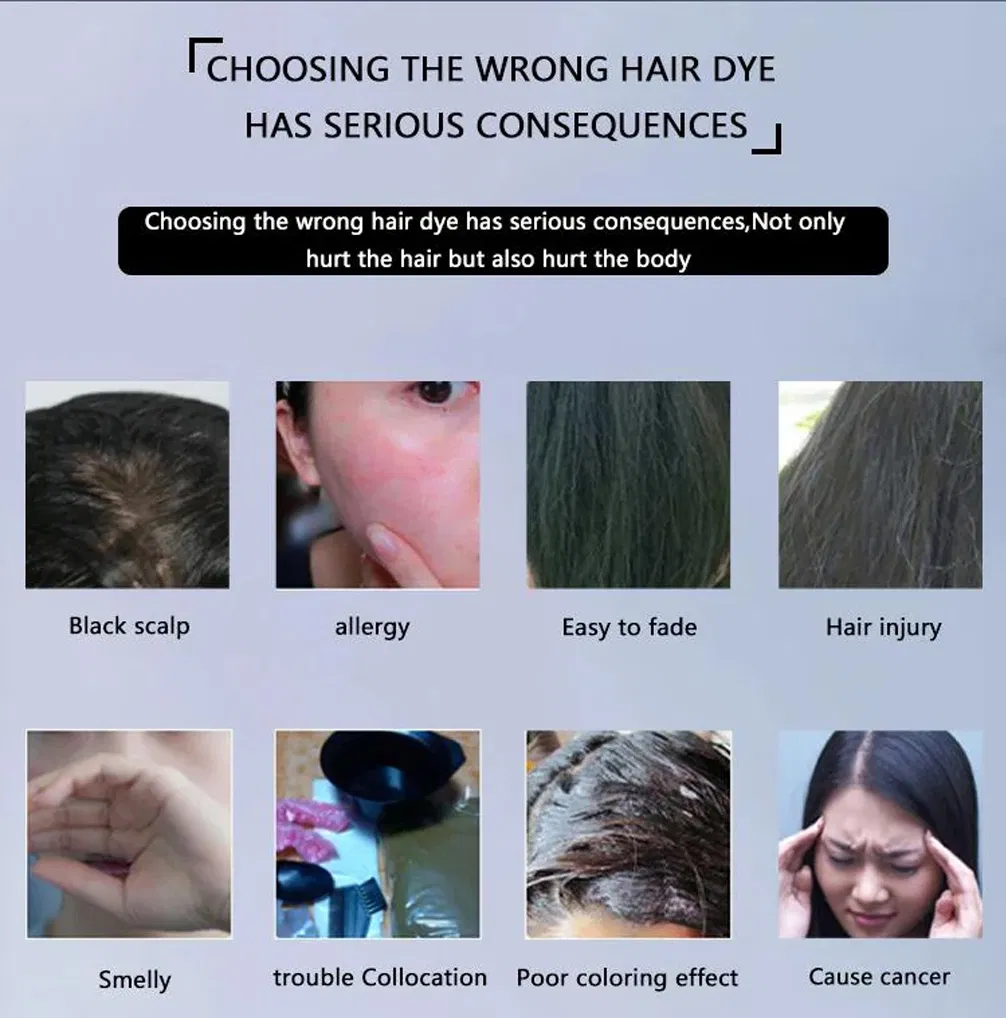 Dye Permanent Herbal Fast Black Hair Shampoo 5