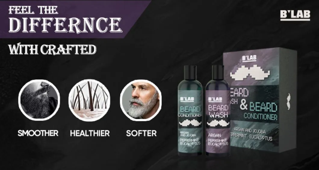 Beauty Men Beard Care Moisturizing Beard Wash Shampoo and Conditioner
