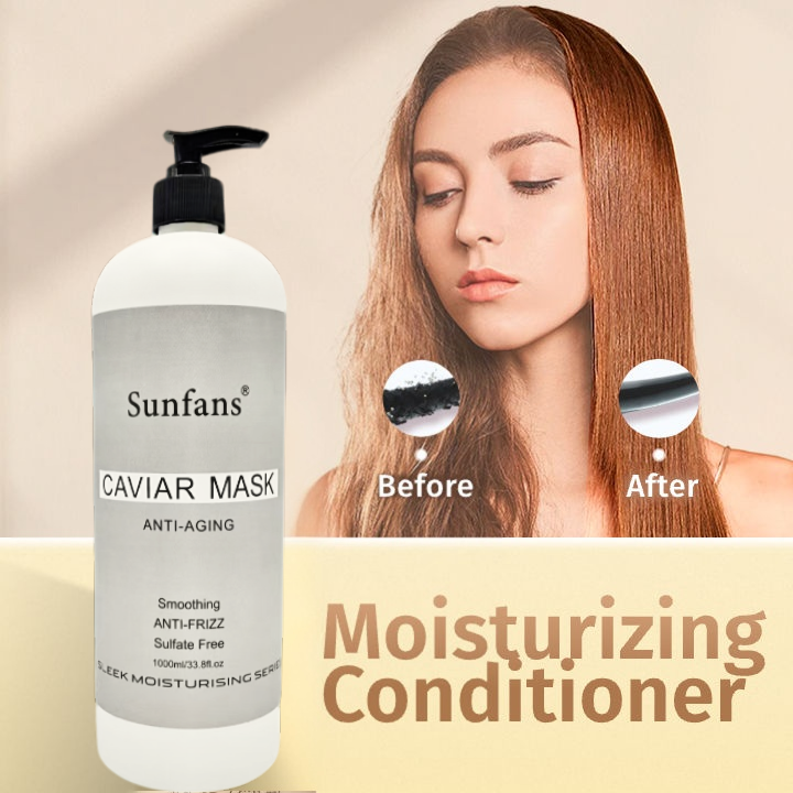 High Quality Herbal Vegan Formula Organic Argan Oil Caviar Extract Moisturizing Shampoo 1000ml Cruelty-Free Hair-Loss Prevention