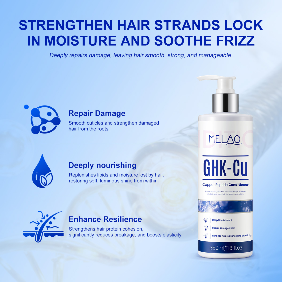 DHT Blocker Shampoo Private Label GHK-Cu Copper Peptide Biotin Keratin Curly Hair Anti-Hair Loss Hair Growth Moisturizing Halal