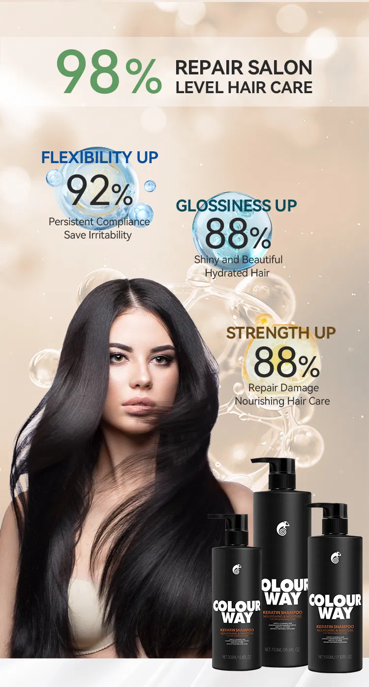 Colourway Hair Care Keratin Shampoo Volumizing Hydrating Fluffy Nourishing Repair Scalp OEM