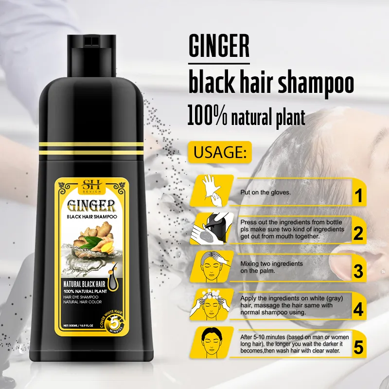 Ginger Black Hair Shampoo Image 7