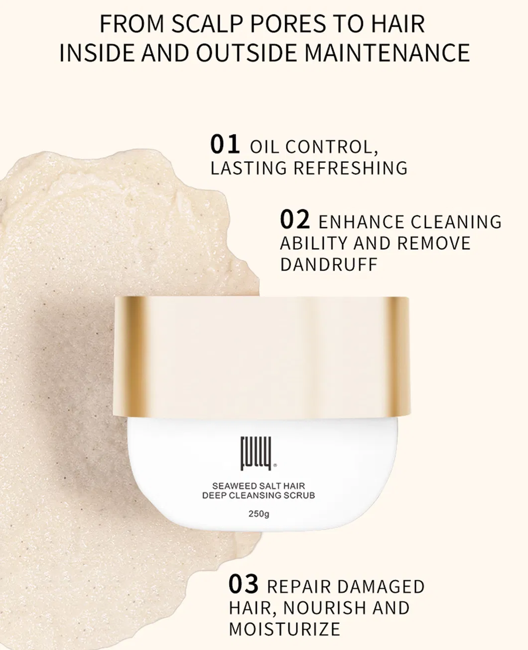 Seaweed Salt Scrub Scalp Purifier Detail