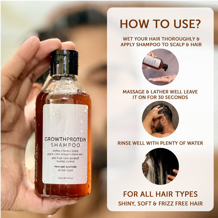 Custom Anti Frizz Hairfall Control Greying Volumizing &amp; Anti Dandruff Shampoo