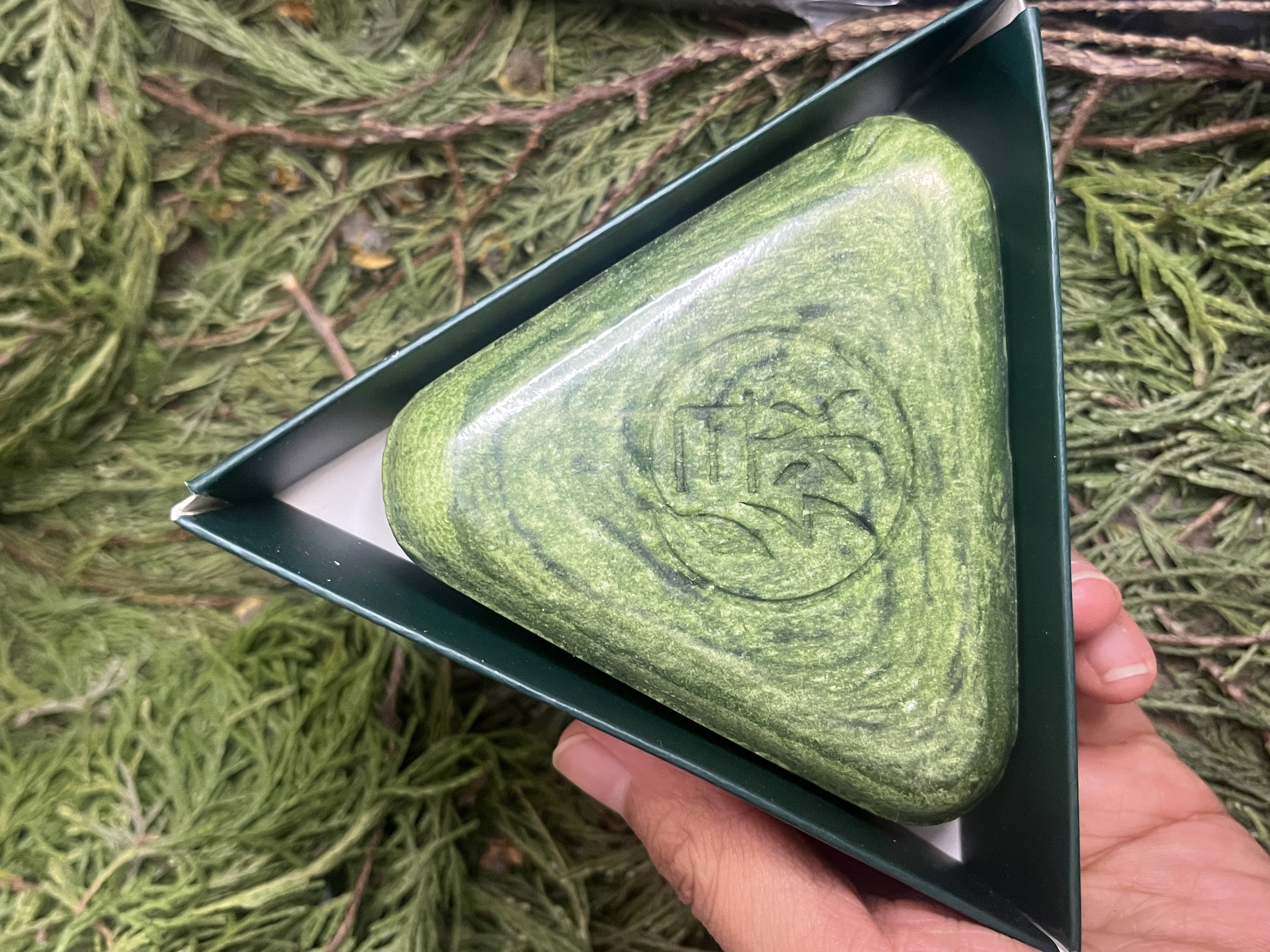 Seven Green Organic Shampoo Soap Usman Grass Handmade Solid Concentrated Formula Color Protection Anti-Oil Control Dandruff