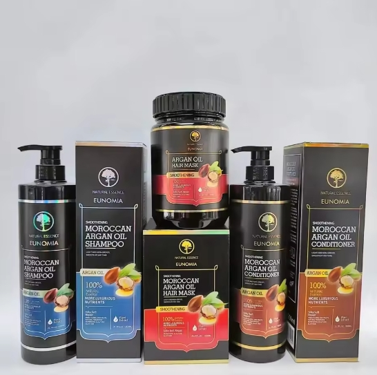 2026 New Products Damage Repairing Argan Oil Hair Shampoo Hair Conditioner Set Morocco Argan Oil Strengthen Dry Damaged Hair Sulfate-Free Mask