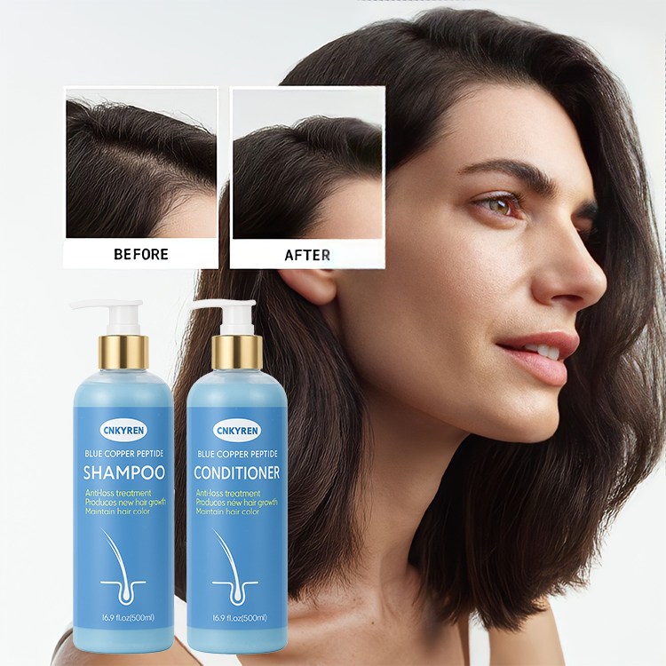 GHK-Cu Anti Hair Loss Shampoo Conditioner Set With Organic Blue Copper Peptide Scalp Repair Moisturizing Dandruff Treatment