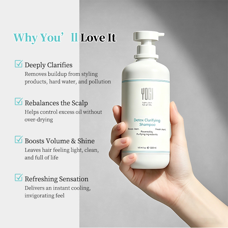 Custom Logo Herbal Detox Moisturizing &amp; Smoothing Scalp Care Nourishing Cream Shampoo for Oily Hair
