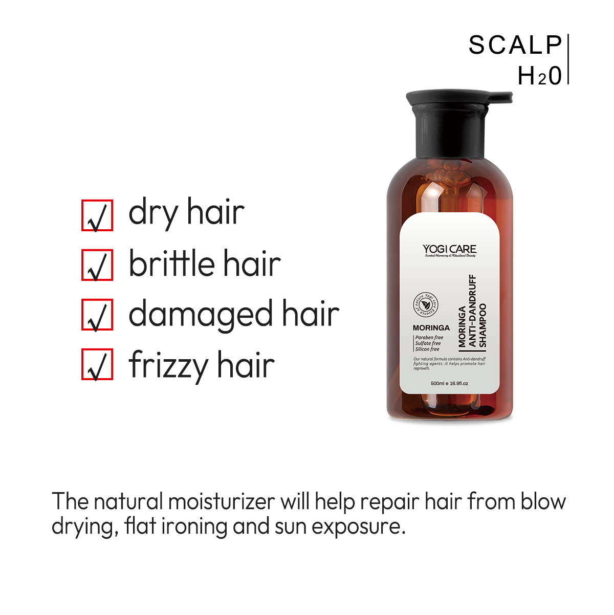 YOGI Moringa Seed Sulfate Free Shampoo Pure Natural Hair Shampoo Manufacturer