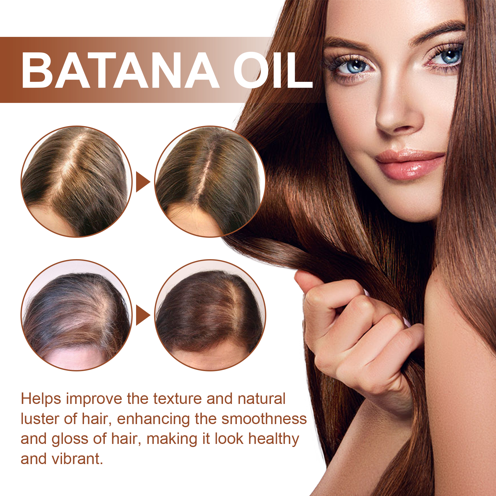 EELHOE 100% Unrefined Vegan Batana Oil Shampoo &amp; Conditioner Leave-In Moisturizing Strengthening Repair Hair Growth Cream