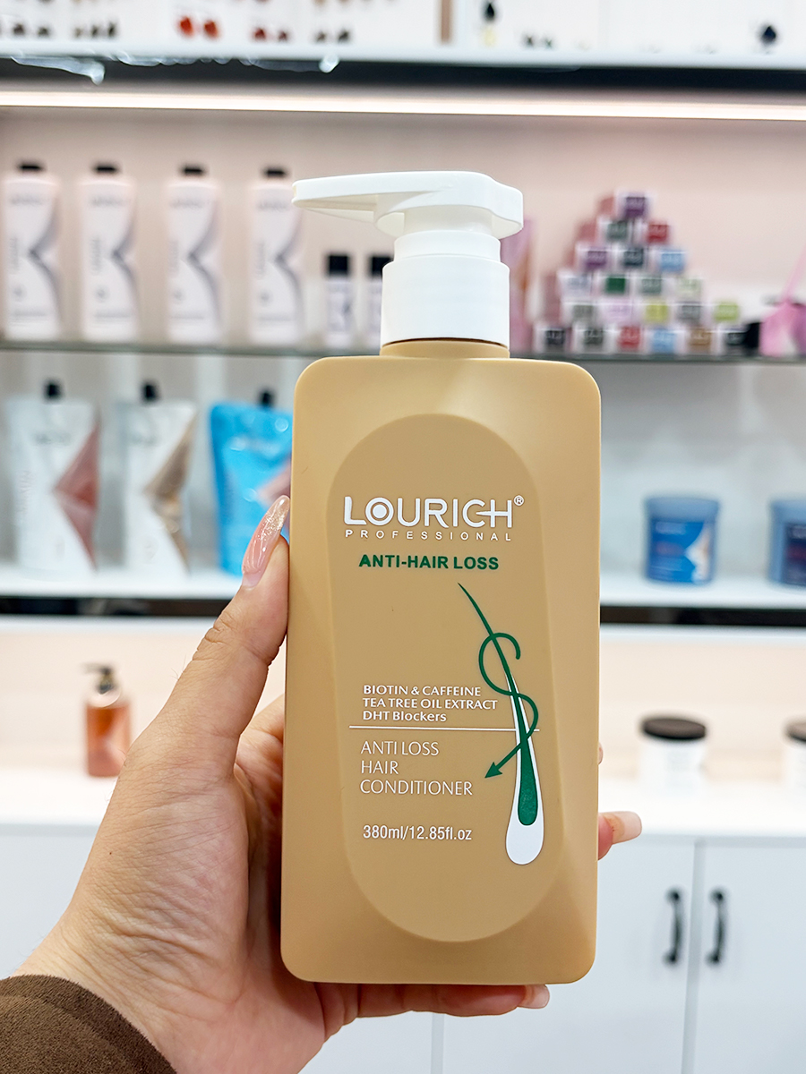 LOURICH Caffeine Biotin Anti Hair Loss Shampoo Conditioner Set DHT Blocker Hair Growth Salon Wholesale Private Label