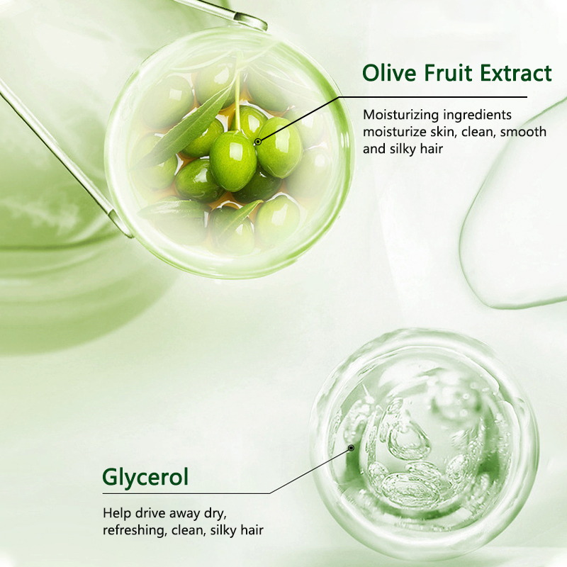 Private Label Organic Arrival Olive Fruit Extract Daily Cleaning Moisturizing Protective Treatment Olive Oil Shampoo