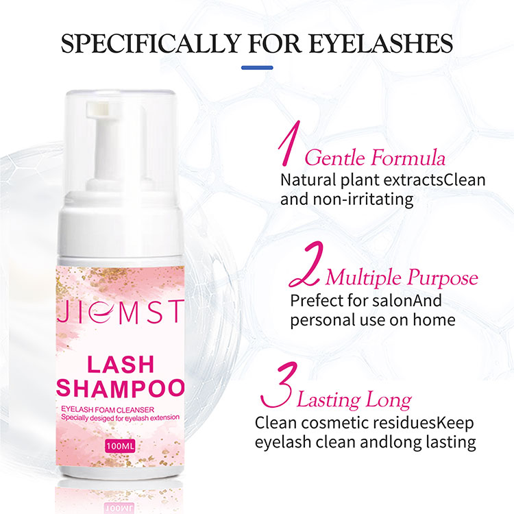 Custom Logo 100ml Deep Cleansing Oil Free Whipped Cream Lash Shampoo Suitable for Sensitive Eyes