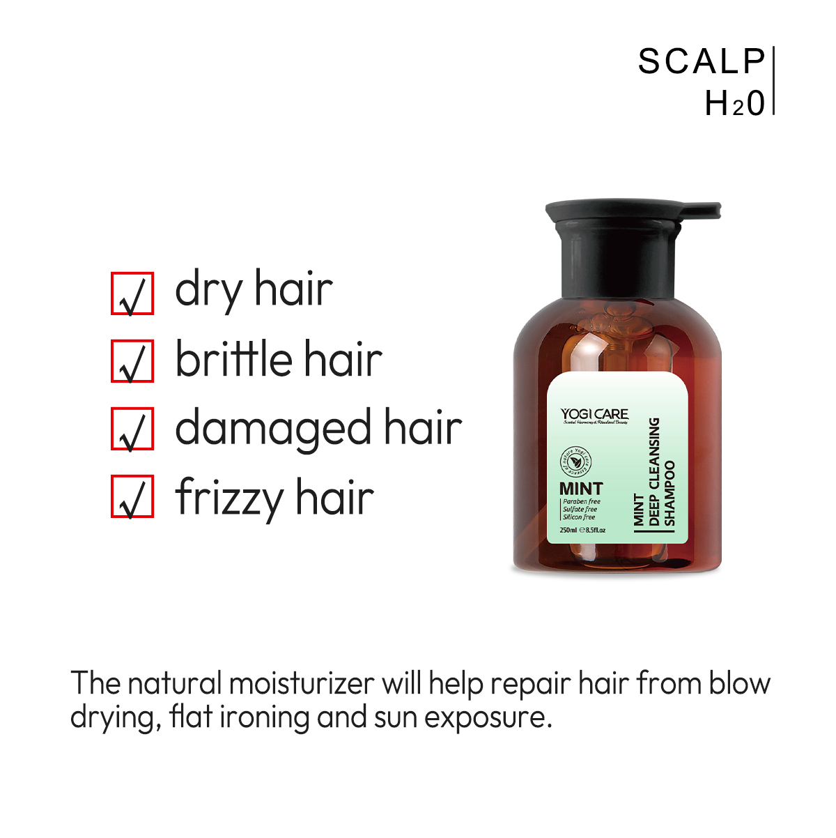Free Samples Mint Scalp Nourishing Shampoo Deep Cleansing Shampoo Bulk