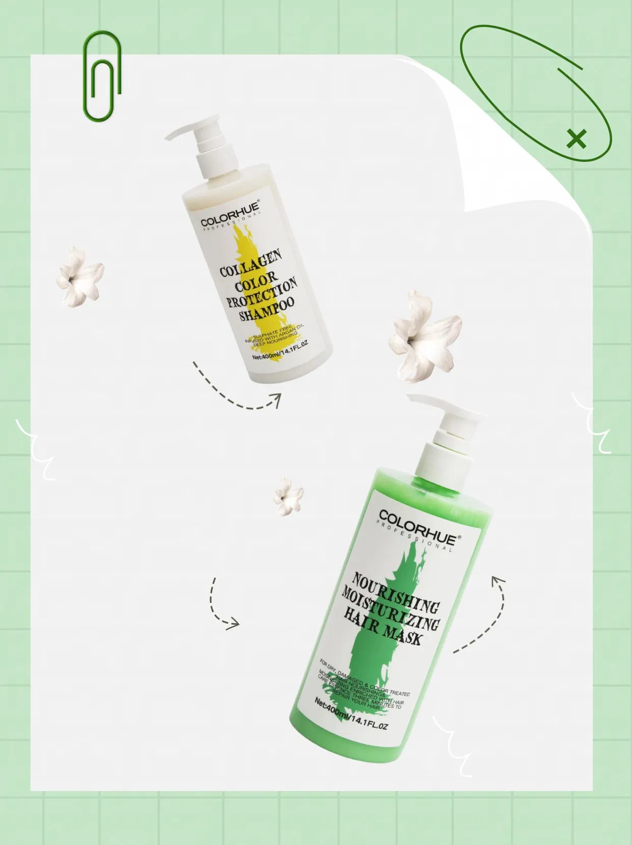 Private Label Nourishing Collagen Color Protection Shampoo Repair Hair Shampoo