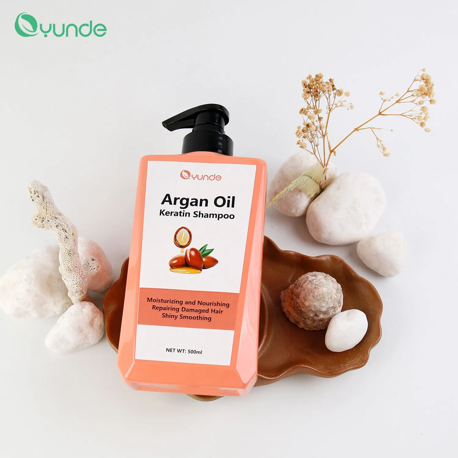 Natural Herbal Extracts Smooth, Fluffy, Argan Keratin Shampoo