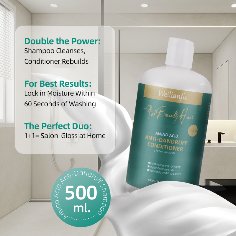 Professional Anti-Dandruff Shampoo and Conditioner with Amino Acids - Effective Hair Care for Dandruff Control and Oil Regulation