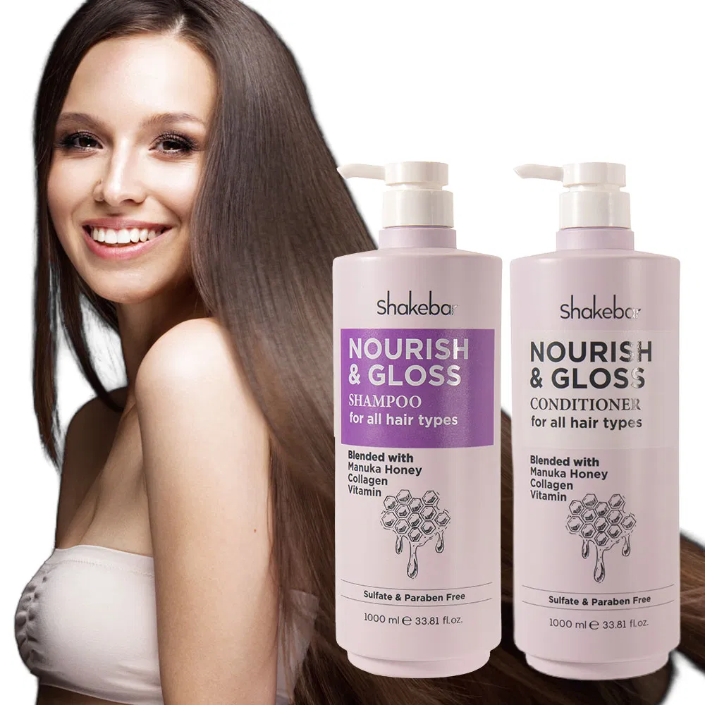 Shakebar Private Label Manuka Honey Smooth Vitamin Hair Care Products Shampoo Conditioner