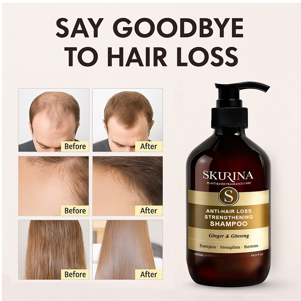 Natural Herbal Anti-Hair Loss Shampoo Arborvitae Leaf Ginseng Ginger Vegan Oil Control Nourishment Refreshing Hair Care Shampoo