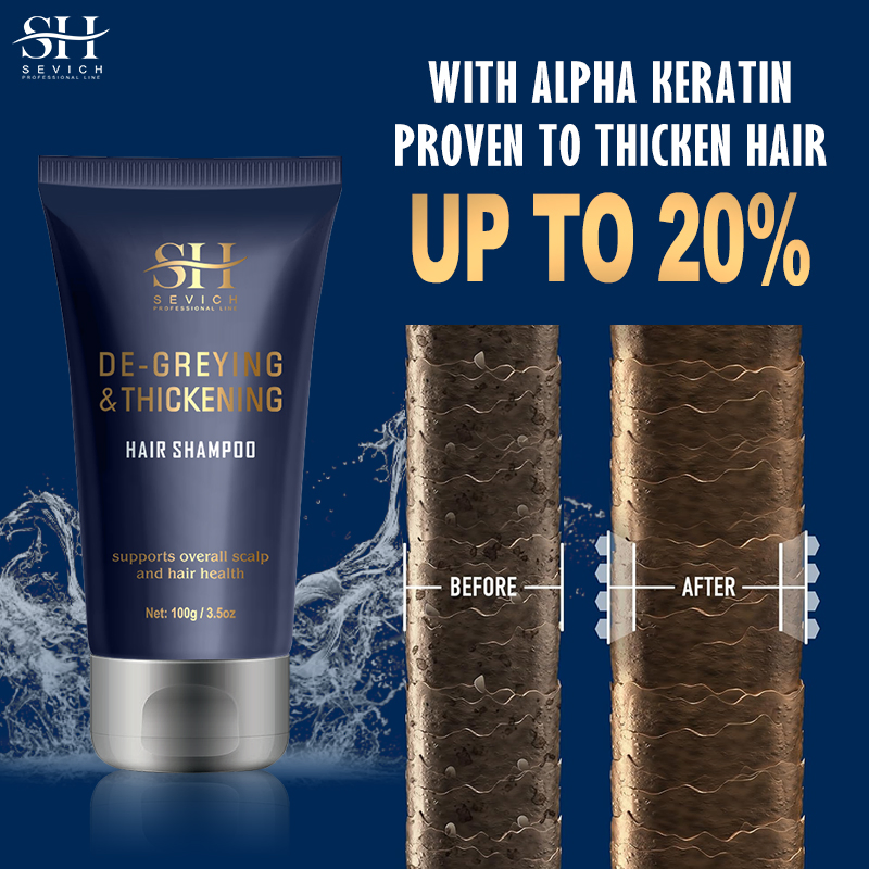 De-Greying and Thickening Hair Shampoo for Men and Women Color Shampoo